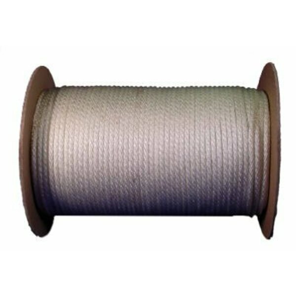 Wellington Cordage Wellington Rope, 3/16 In Dia, 500 Ft L, 44 Lb Working Load, Nylon, White 10093